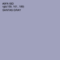 #9FA1BD - Santas Gray Color Image